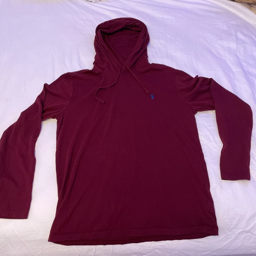 Burgundy Polo long sleeve hoodie